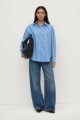 Assembly Label Marcia Stripe Stand Collar Shirt