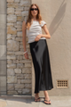 Stories Be Told Prodigy Satin Bias Cut Maxi Skirt