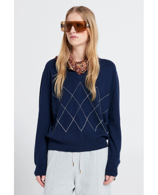 Karen Walker Club Argyle Sweater