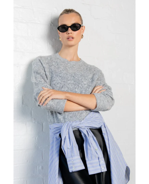 F&F Among The Brave Adulation Pointelle Jumper