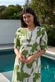 Foil Wave Along Dress