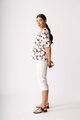 Foil Scoop Neck Swing Top
