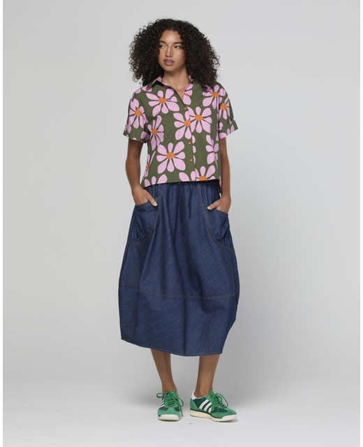 Boom Shankar Guru Skirt Dark Denim