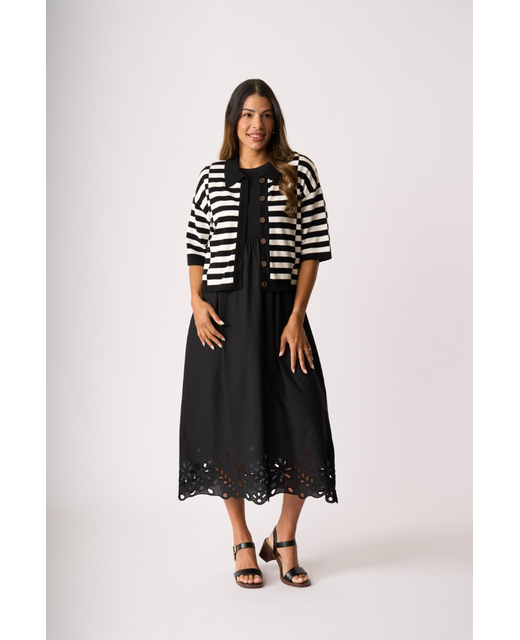 Foil Stepped Cardigan
