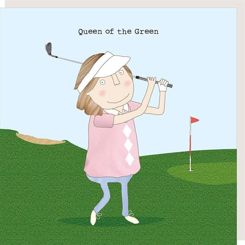 Rosie Made A Thing - Green Queen Humour Card
