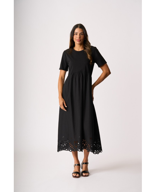 Memo Contrast Swing Dresss