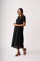 Memo Contrast Swing Dresss