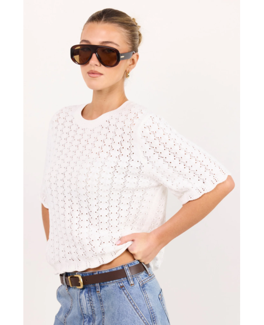 F&F Ivy + Jack Dainty Lace Knit Tee