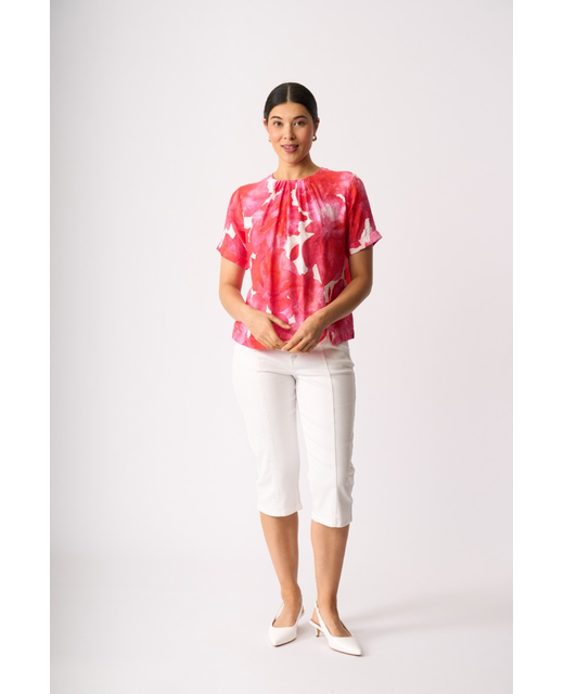 Foil Pleat Neck Top