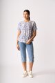Foil Pleat Neck Top