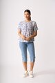 Foil Pleat Neck Top