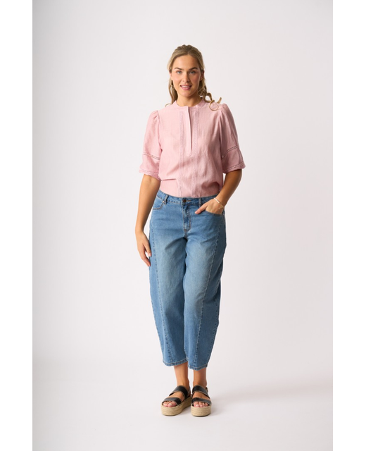 OH3 Check & Lace Blouse