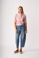 OH3 Check & Lace Blouse