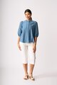 OH3 Check & Lace Blouse