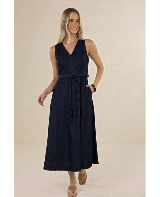 Humidity Ivy Denim Midi Dress