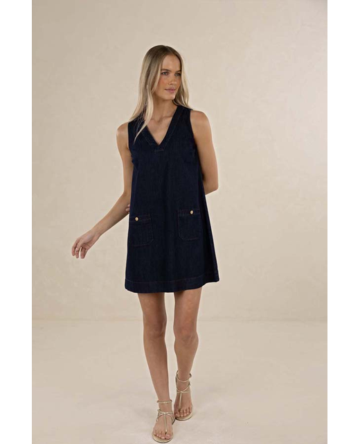 Humidity Ivy Denim Shift Dress