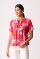 Foil Pleat Neck Top