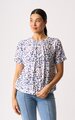 Foil Pleat Neck Top