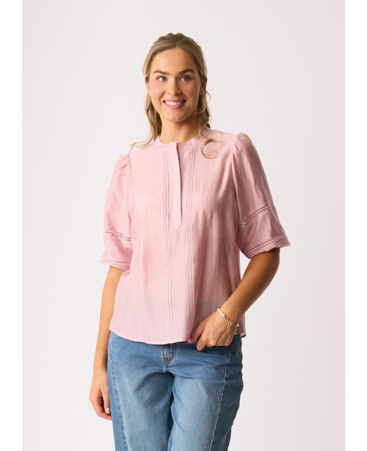 OH3 Check & Lace Blouse