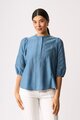 OH3 Check & Lace Blouse