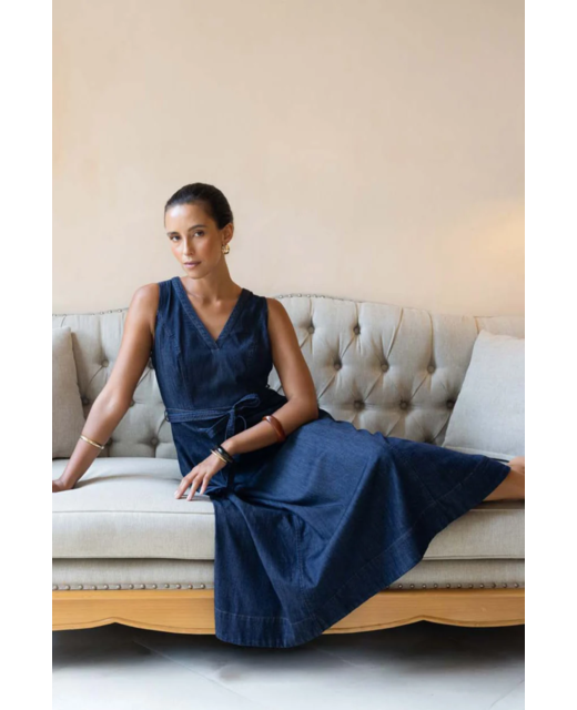 Humidity Ivy Denim Midi Dress