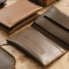 Parisian Leather Folded Card Wallet