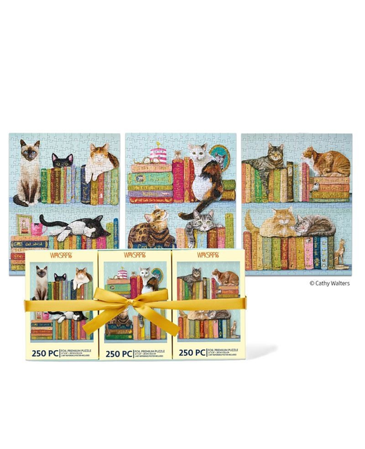 Livewires - Cats On Books Set of 3 250 Pce - Puzzle