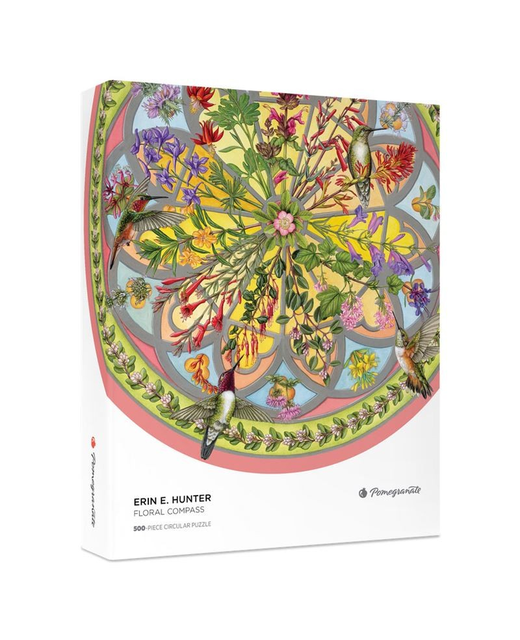 Live Wires  Floral Compass - 500 Pce Circular