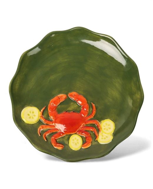 Live Wires Crab Stoneware Plate