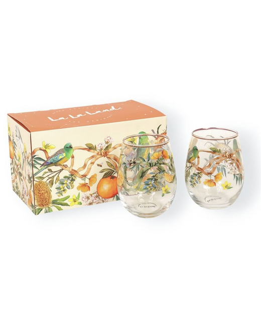 Live Wires Golden Hour Set of 2 Glass Tumblers