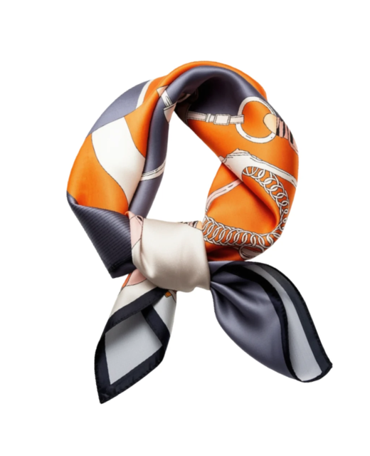Carter Navy Orange Bridle Scarf