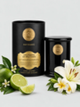 Surmanti Long Burning Eco Soya Candle 250g - Lily, Orange & Green Fig