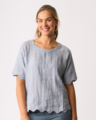 Foil Scalloped Top