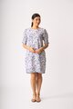 Foil Shirr the Cuff Dress
