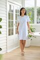 Foil Shirr the Cuff Dress