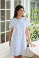 Foil Shirr the Cuff Dress
