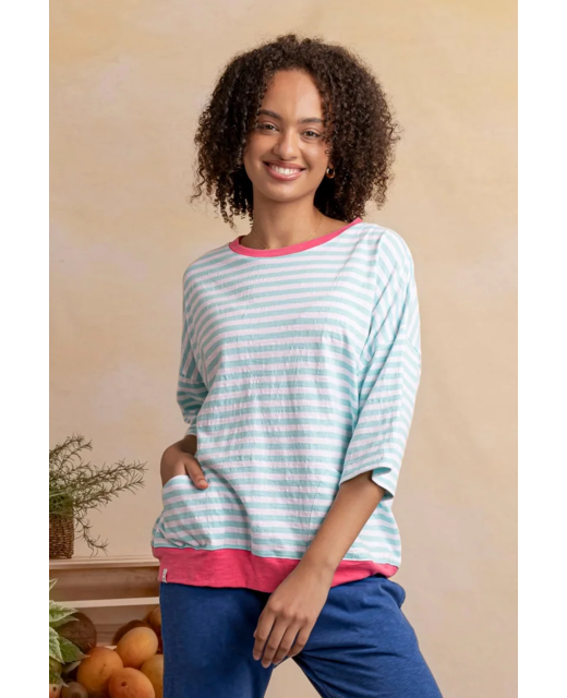 Elm Maize Stripe Ringer Sweat