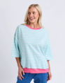 Elm Maize Stripe Ringer Sweat