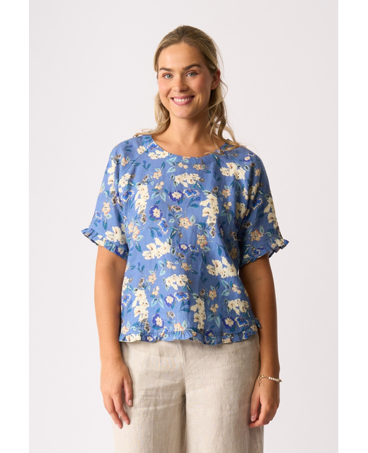 Preen Ruffles Scoop Hem Top