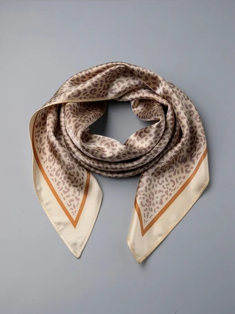 Stella + Gemma Leopard Triangle Scarf