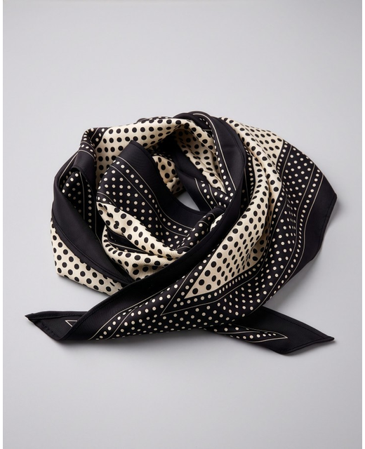 Stella + Gemma  Black Dots Trianle Scarf