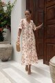 Humidity Boh/Rose Midi Dress