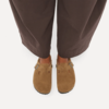 Birkenstock Boston Suede Regular Clog - Dark Tea