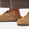 Birkenstock Boston Suede Regular Clog - Dark Tea