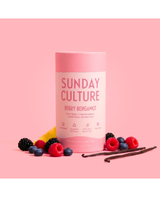 Sunday Culture Small Berry Bergamot Ready-to-Pour Sand Wax