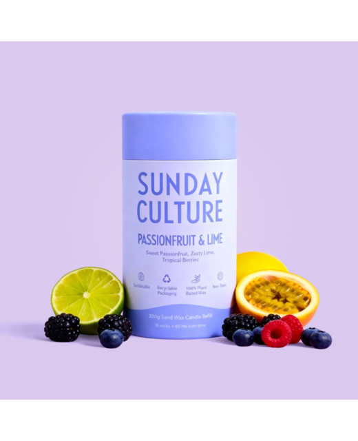 Sunday Culture Small Passionfruit & Lime Ready-to-Pour Sand Wax