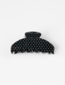 Stella + Gemma Black with Mini White Dots Hair Claw