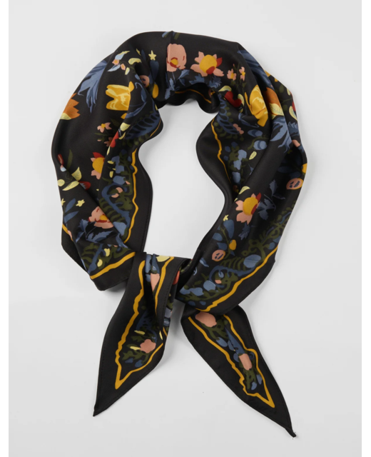 Stella + Gemma Navy Floral Triangle Scarf