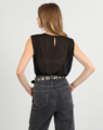 Storm Feather Print Sleeveless Top