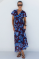 Among The Brave Chariot Flutter Sleeve Maxi Dress
